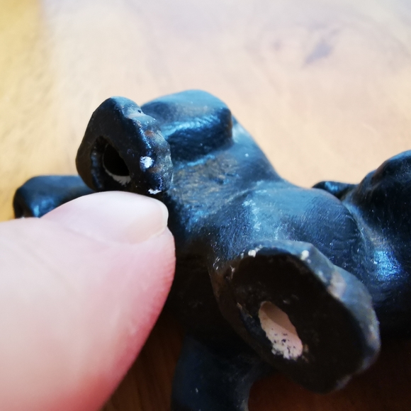 Vintage Black Pottery Puppy Dog - Picture 9 of 11
